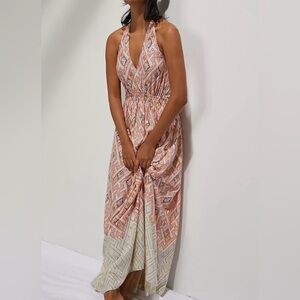 Anthropologie Linden Smocked Midi Dress